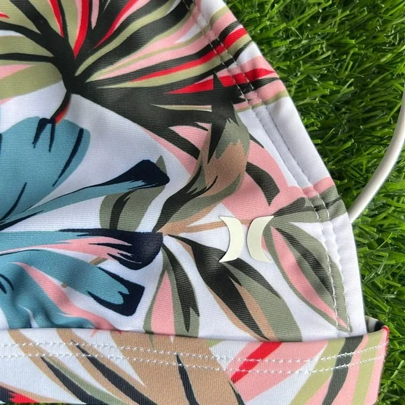 HURLEY Palm Leaf Print Bikini size small - Picture 4 of 13